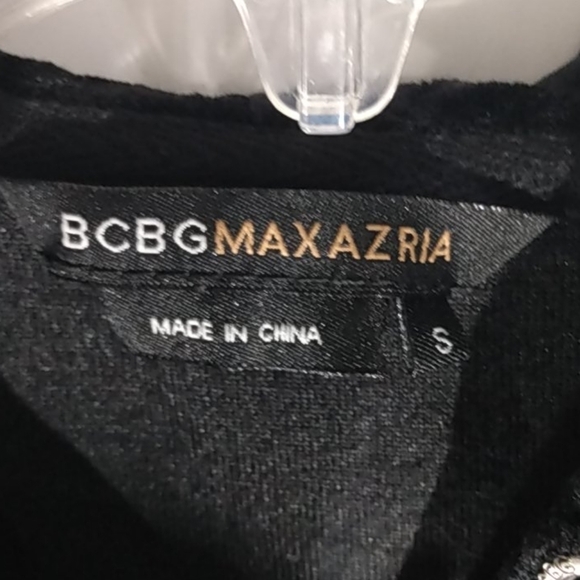 BCBG MAXAZRIA BLACK RHINESTONE HOODIE SIZE SMALL - Picture 8 of 9